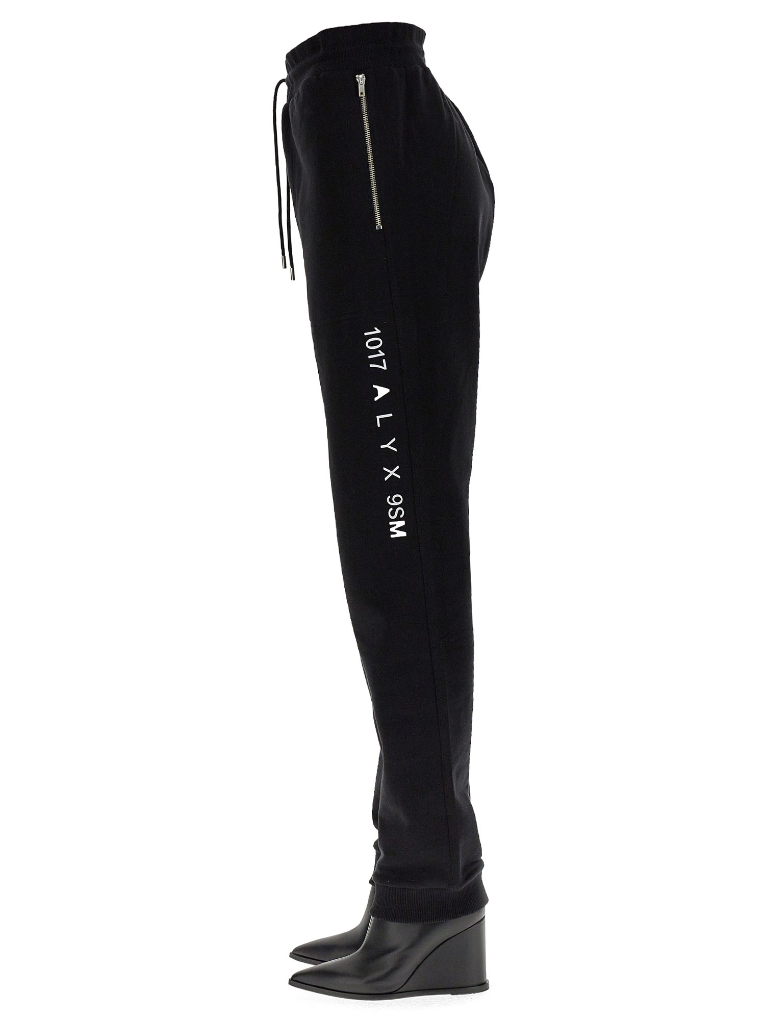 1017 ALYX 9SM    VISUAL COTTON FLEECE JOGGING PANTS WITH LOGO PRINT