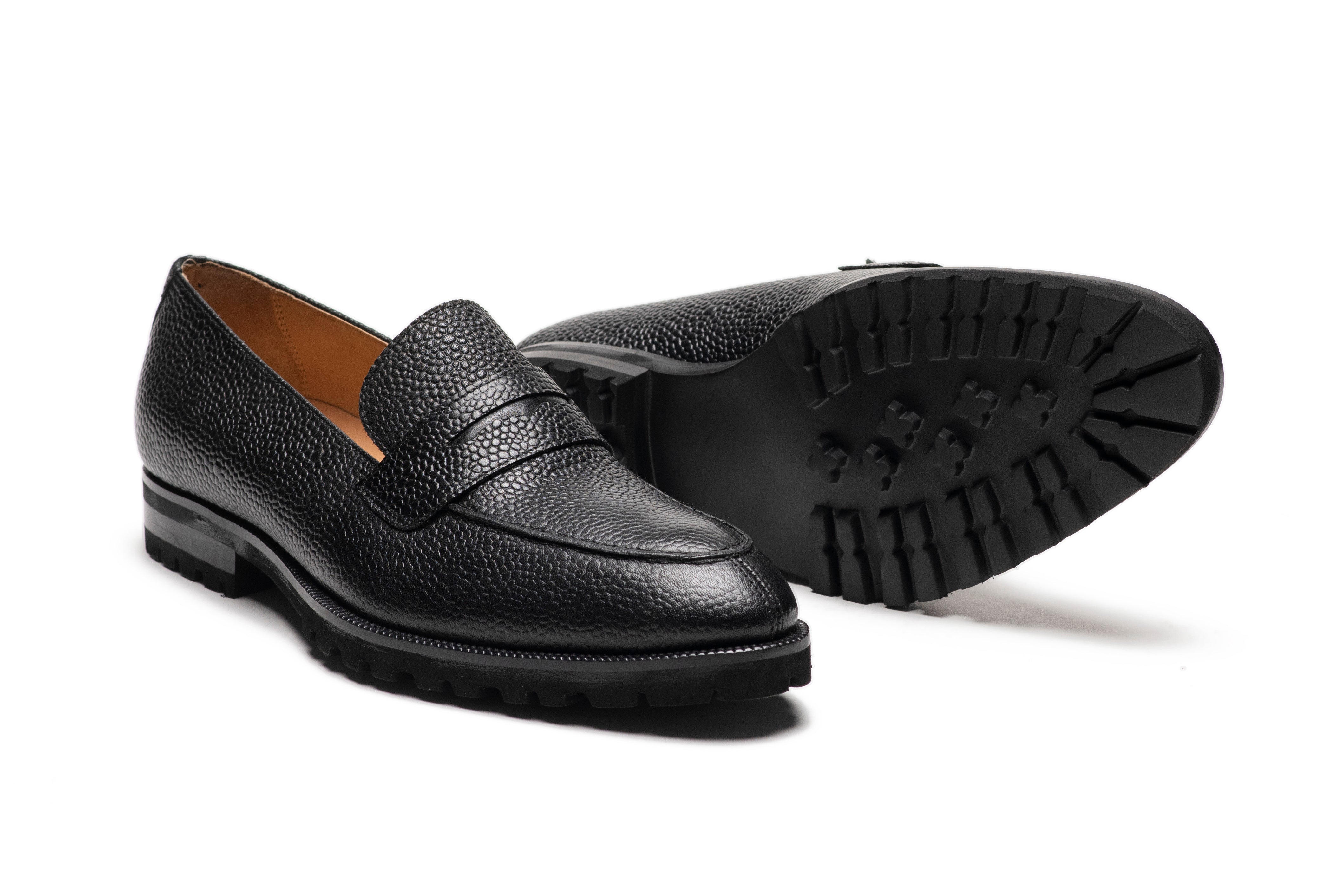 3DM X MSP - Napa Penny Loafers - Black Grain