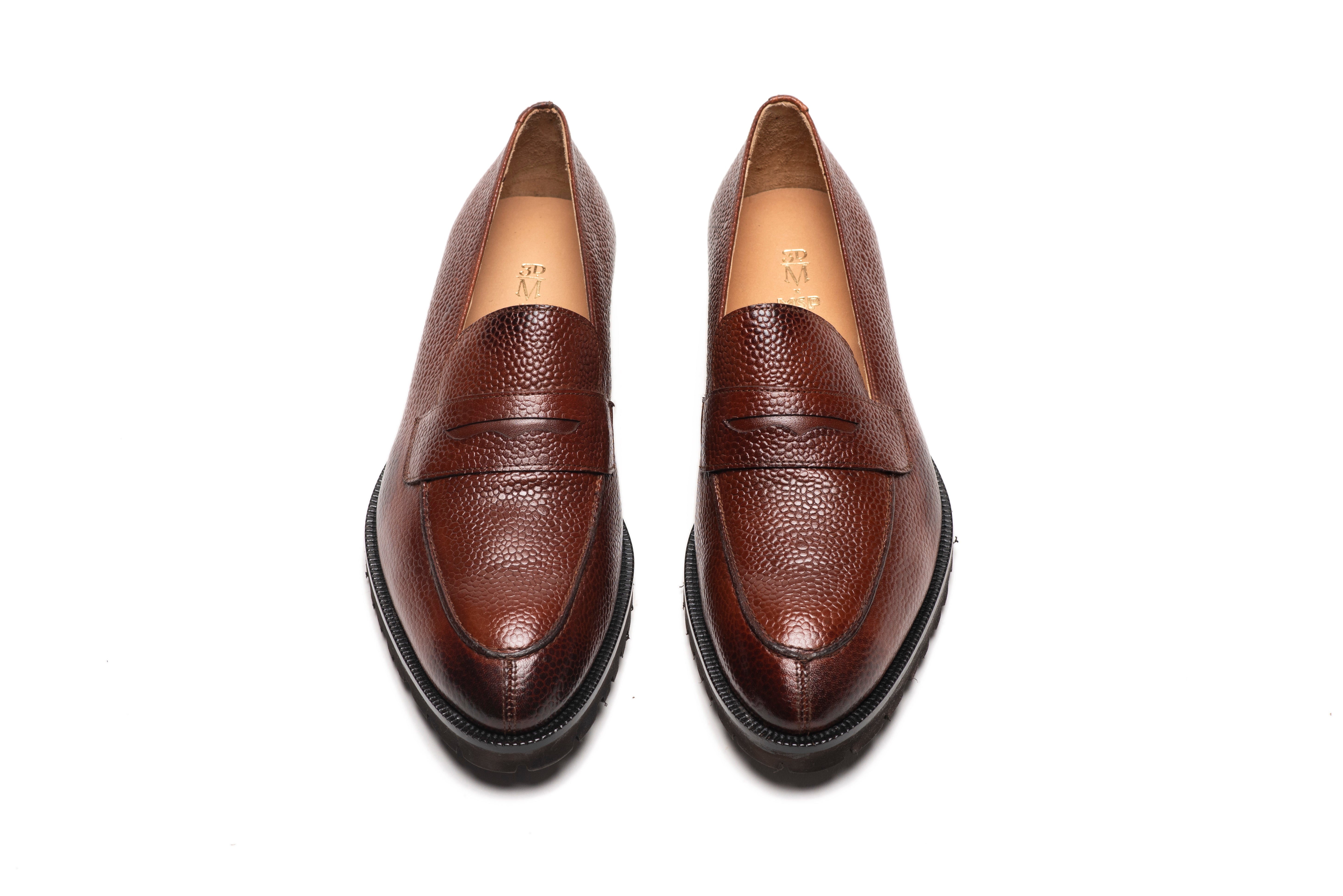 3DM X MSP - Napa Penny Loafers - Brown Grain