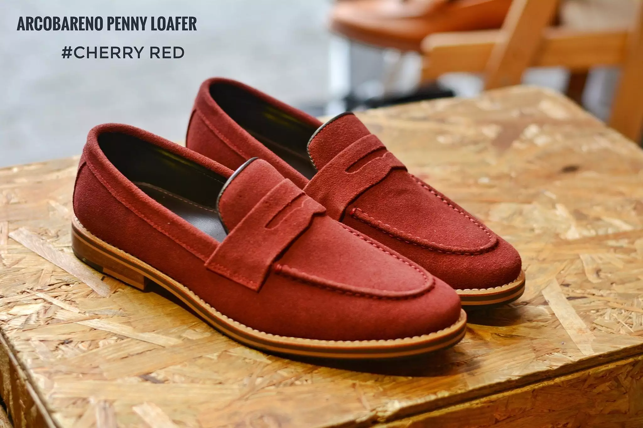 509 Suede Red Penny Loafers