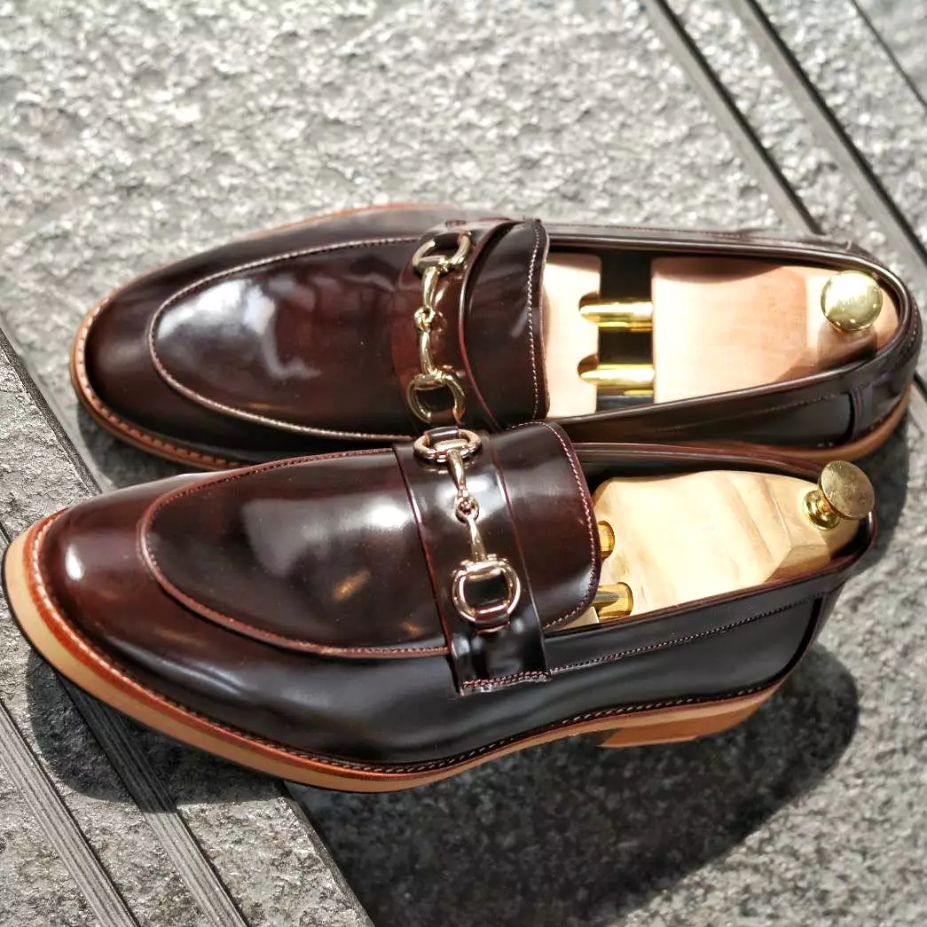 702 Horsebit Loafer Burgundy - Wooden Soles