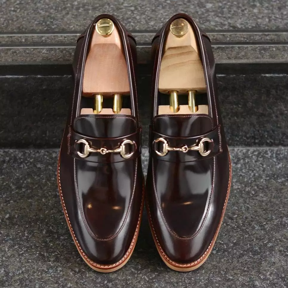 702 Horsebit Loafer Burgundy - Wooden Soles