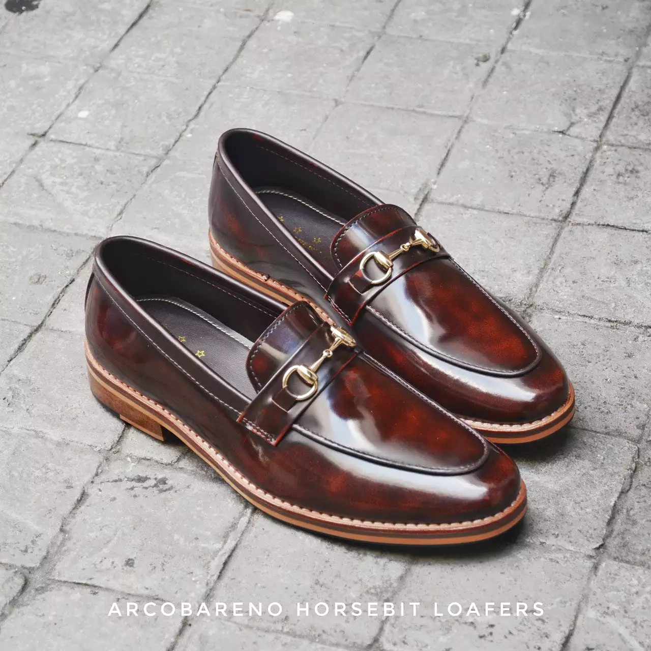 702 Horsebit Loafer Burgundy Wooden Soles