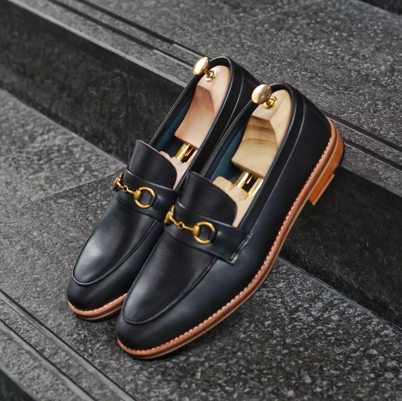 702 Horsebit Loafer MattBlack - Wooden Soles