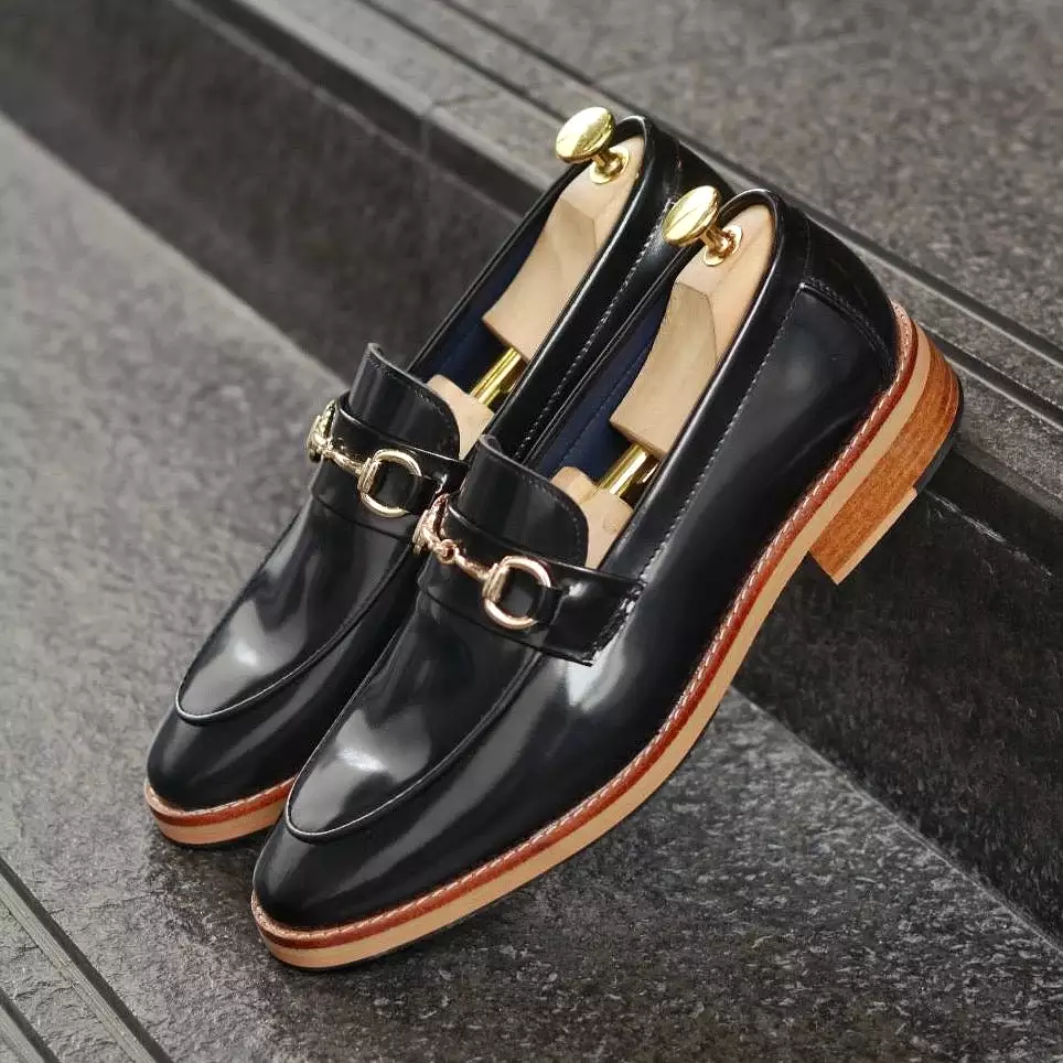 702 Horsebit Loafer PianoBlack - Wooden Soles