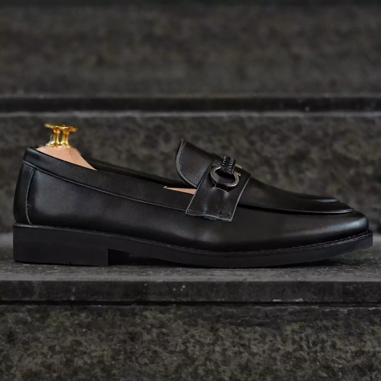 702 Horsebit Loafer VII Matt Black Black Soles