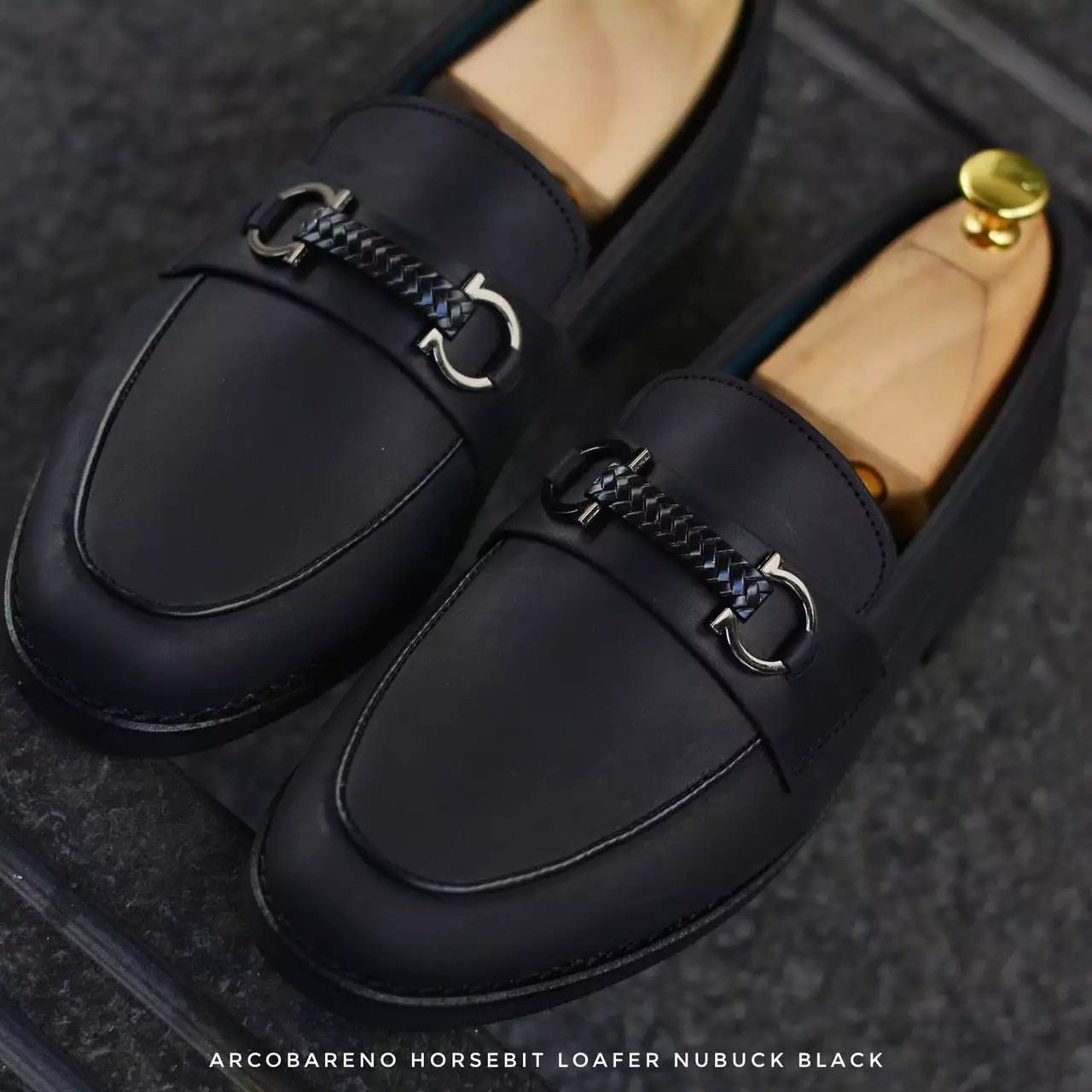 702 Horsebit Loafer VII Nubuck Black