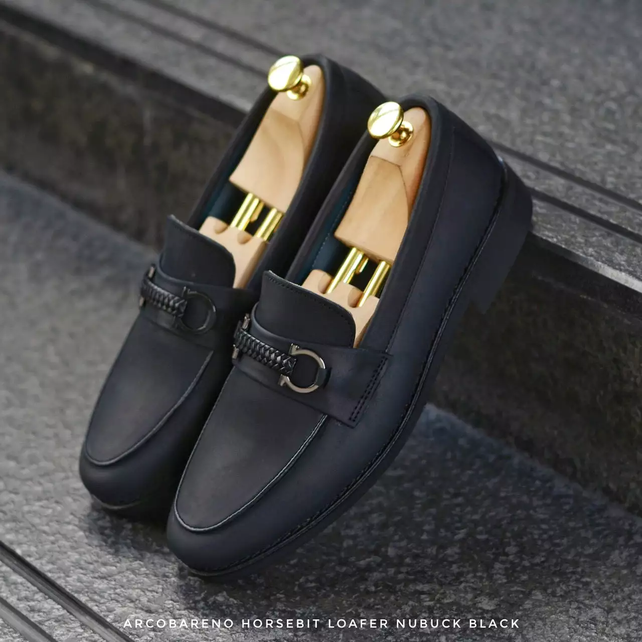 702 Horsebit Loafer VII Nubuck Black