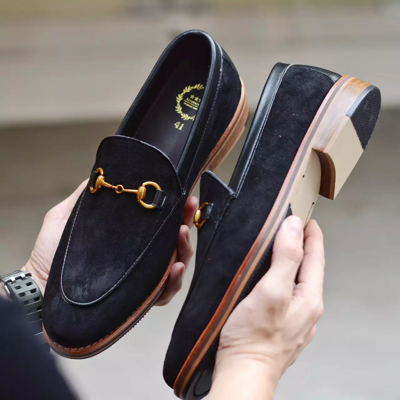 702 Horsebit Loafer X Suede Black