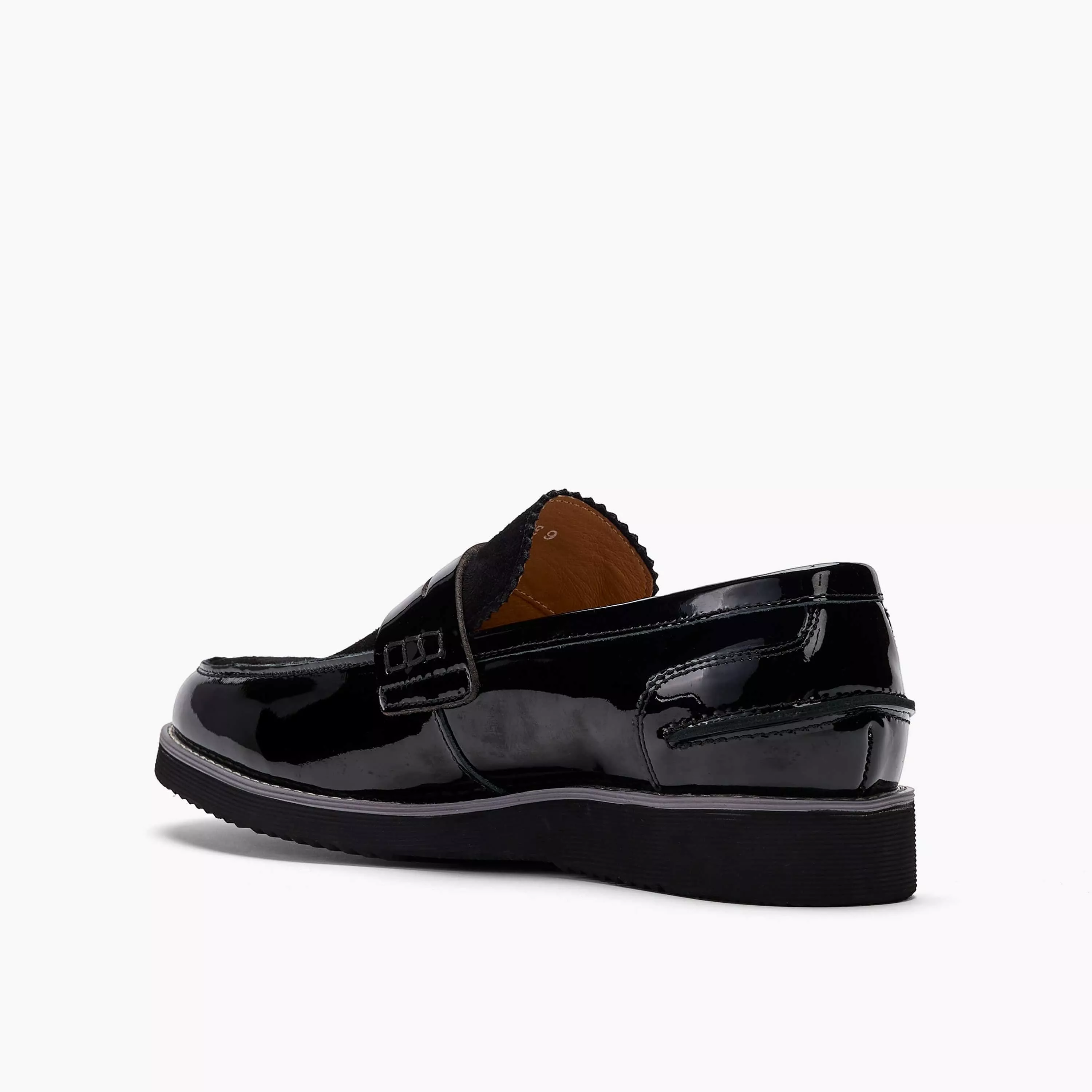 Abe Black Patent Leather Penny Loafers