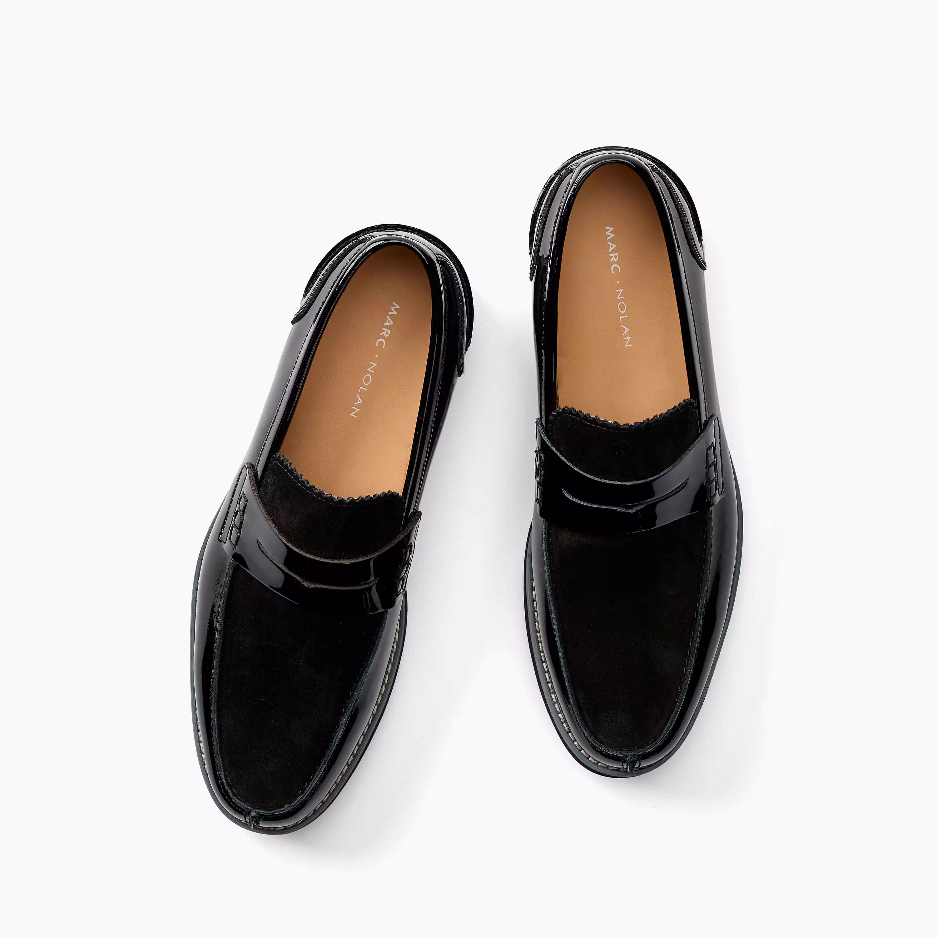 Abe Black Patent Leather Penny Loafers