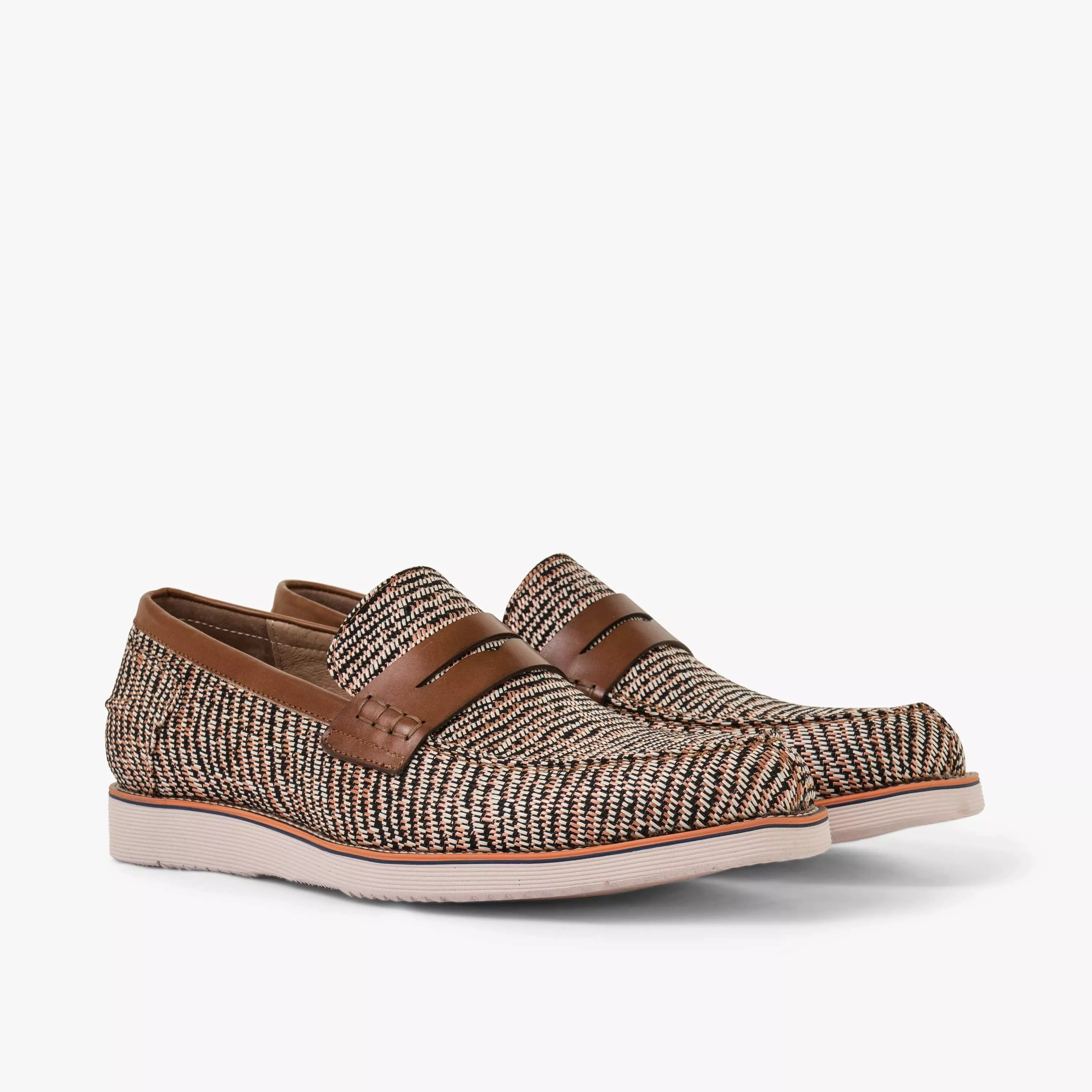 Abe Cinnamon Tweed Penny Loafers