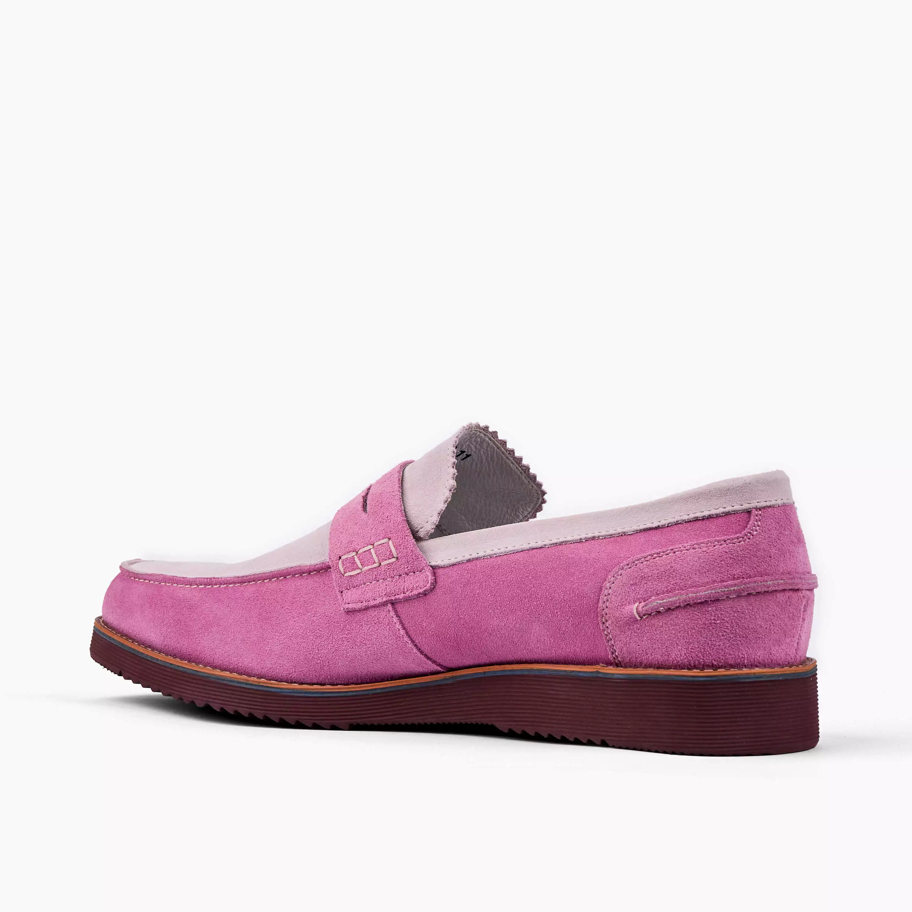 Abe Dusty Rose Suede Penny Loafers