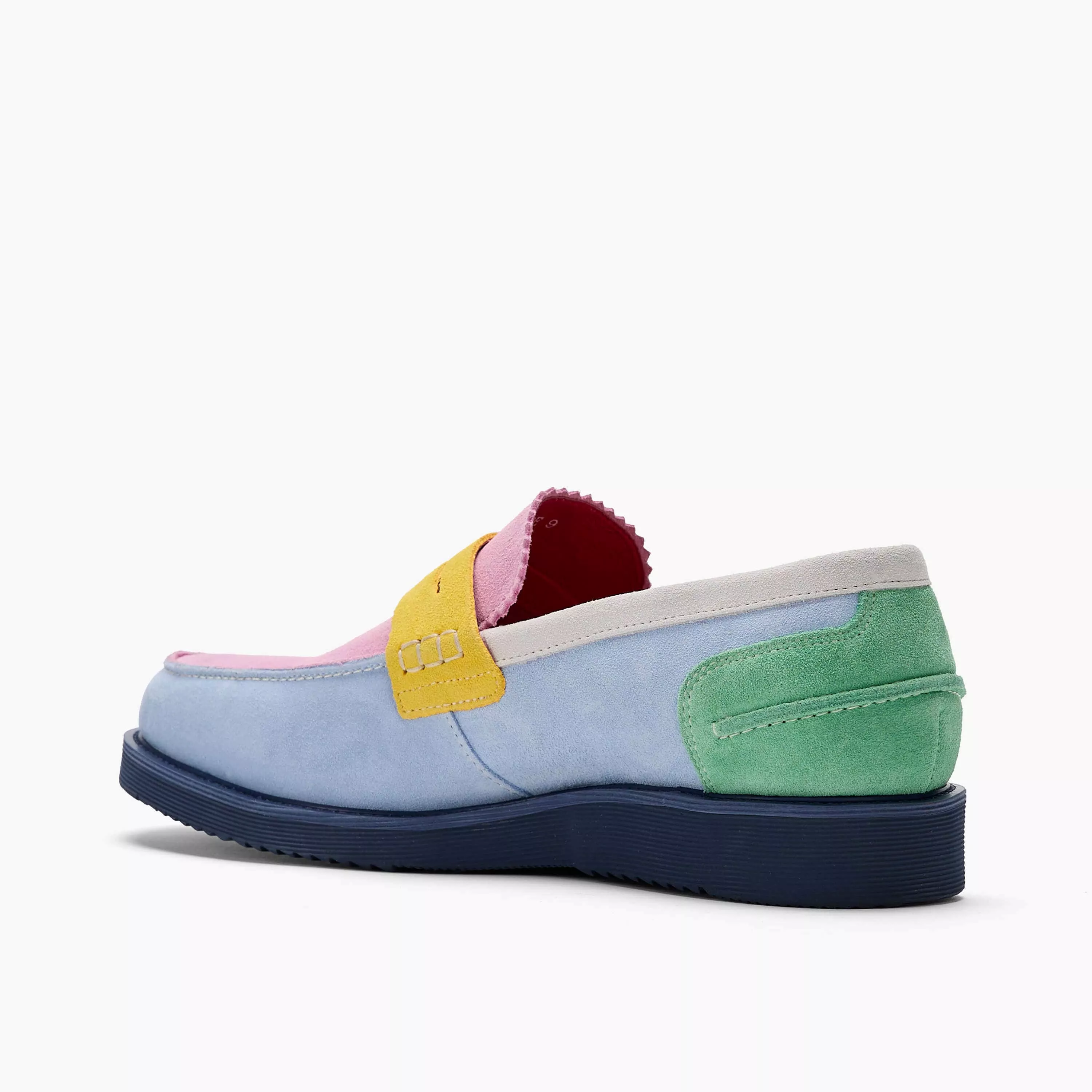 Abe Pastel Colorblock Suede Penny Loafers