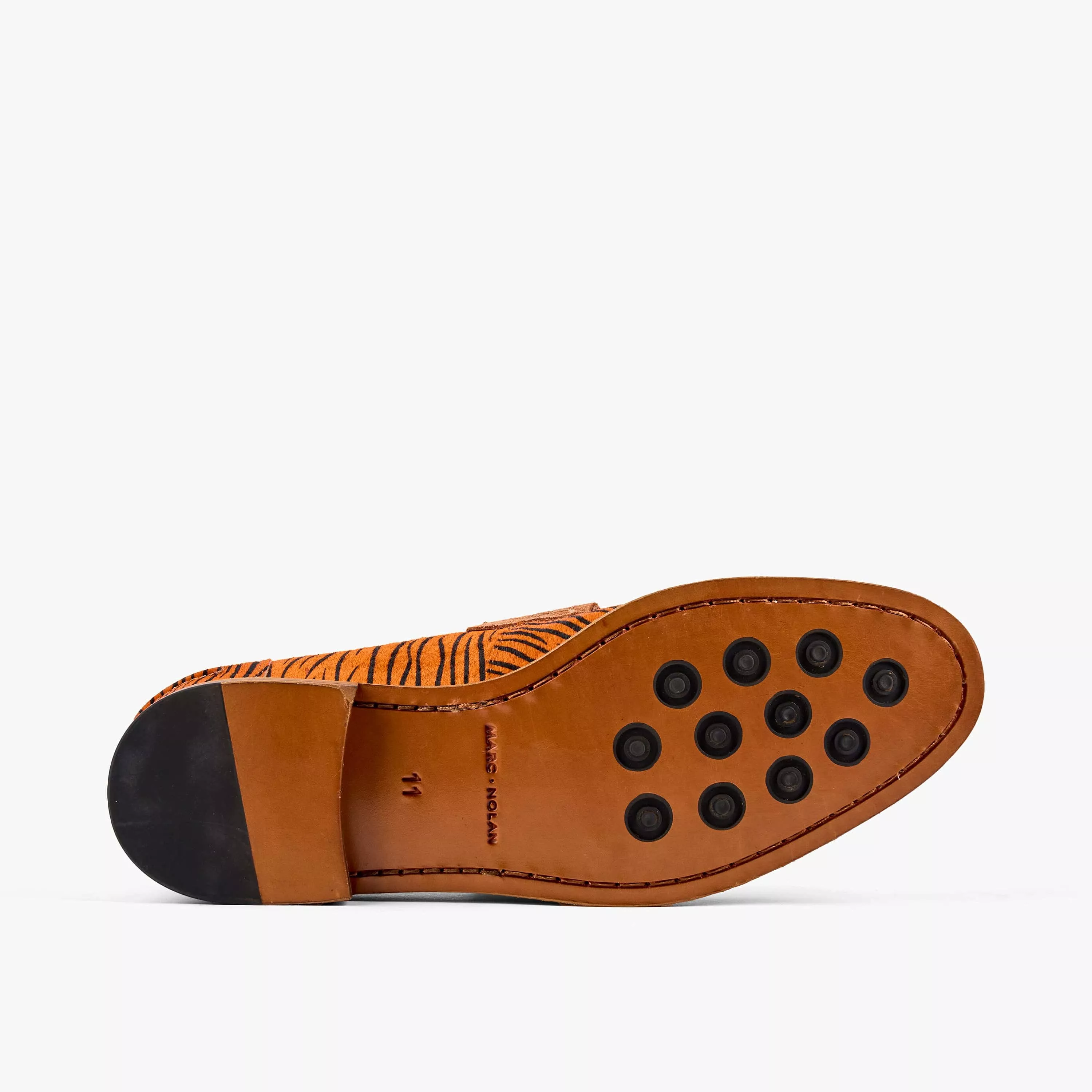 Abe Tiger Suede Penny Loafers