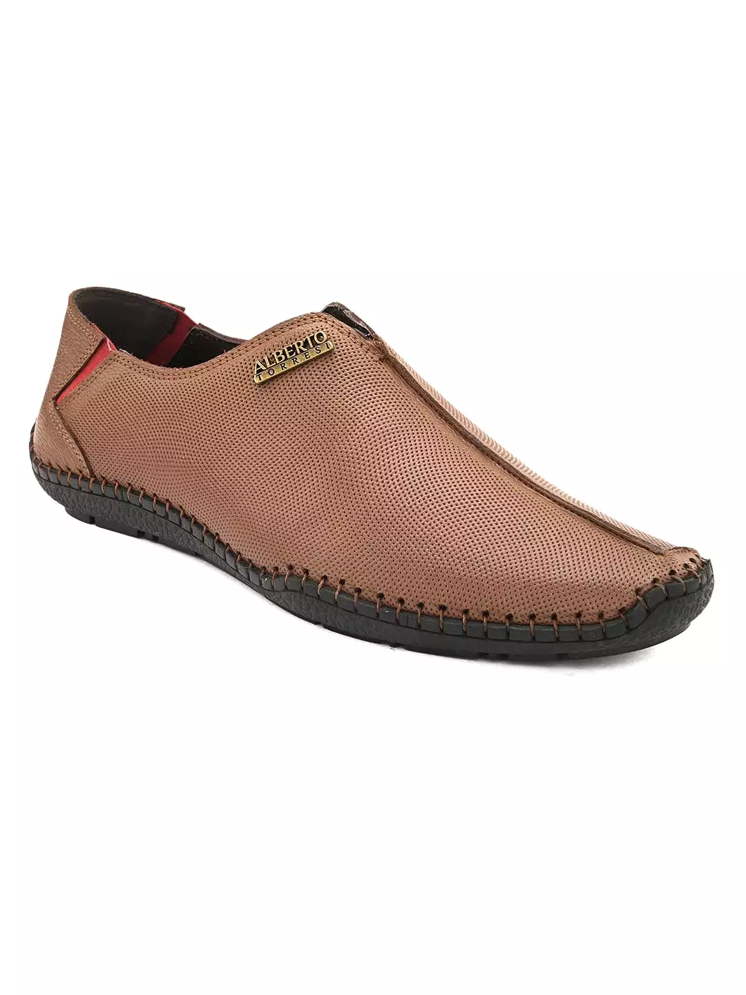 Alberto Torresi Genuine Mild Leather Ethnic Casual Flexible Swing Shoe Loafer Hand Stitched With PU Footbed And Leather Lining  