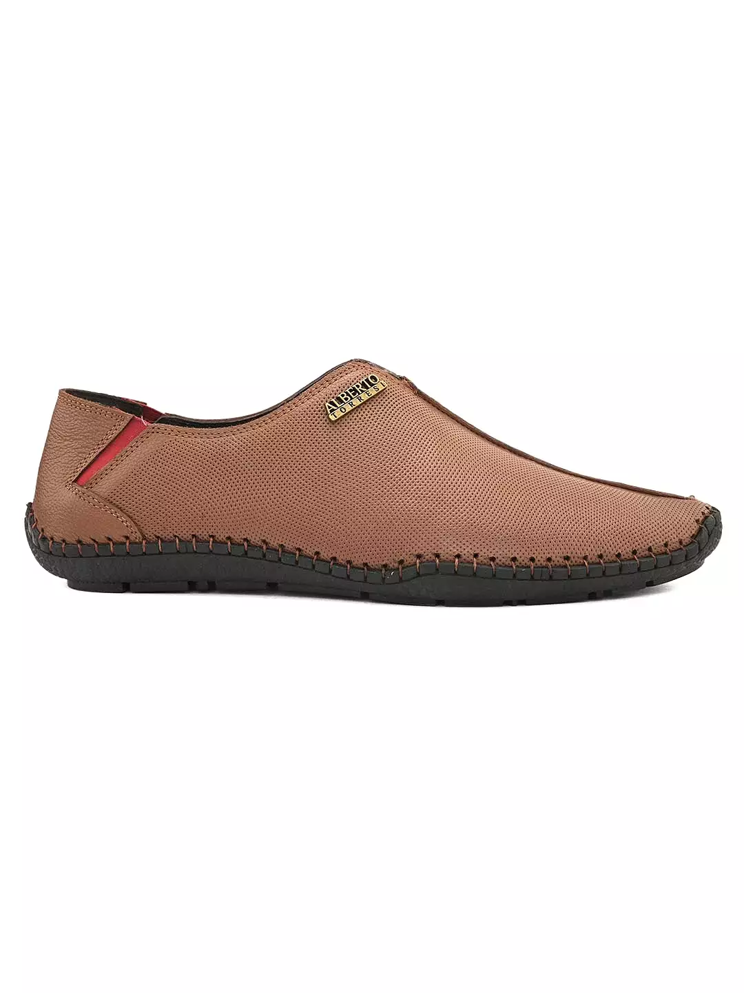 Alberto Torresi Genuine Mild Leather Ethnic Casual Flexible Swing Shoe Loafer Hand Stitched With PU Footbed And Leather Lining  