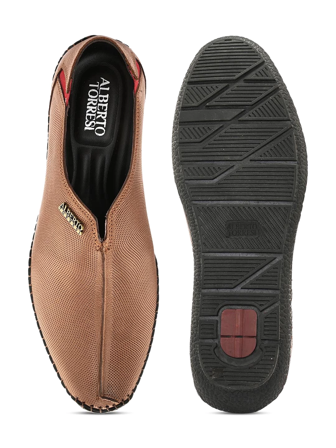 Alberto Torresi Genuine Mild Leather Ethnic Casual Flexible Swing Shoe Loafer Hand Stitched With PU Footbed And Leather Lining  