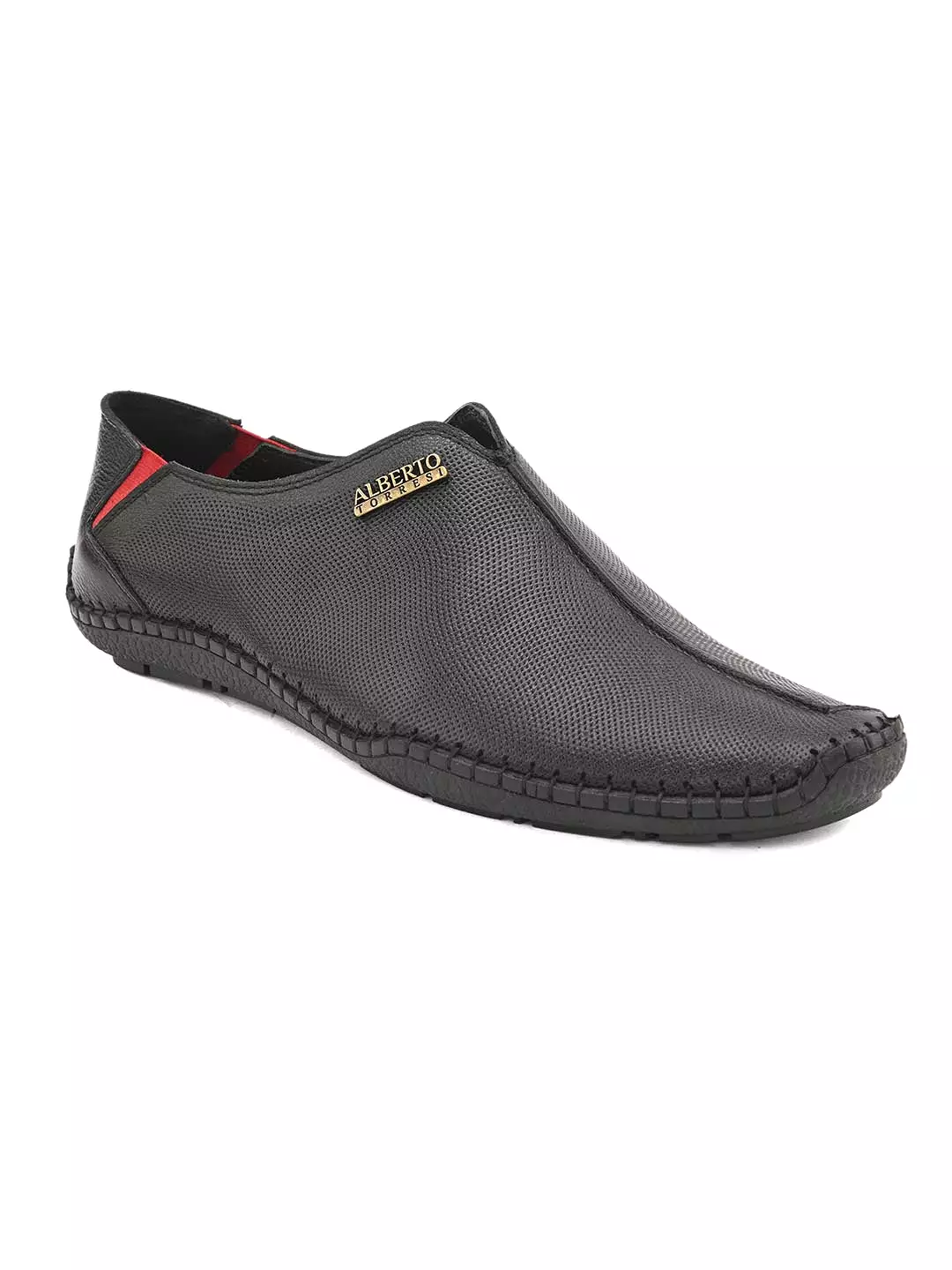 Alberto Torresi Genuine Mild Leather Ethnic Casual Flexible Swing Shoe Loafer Hand Stitched With PU Footbed And Leather Lining  