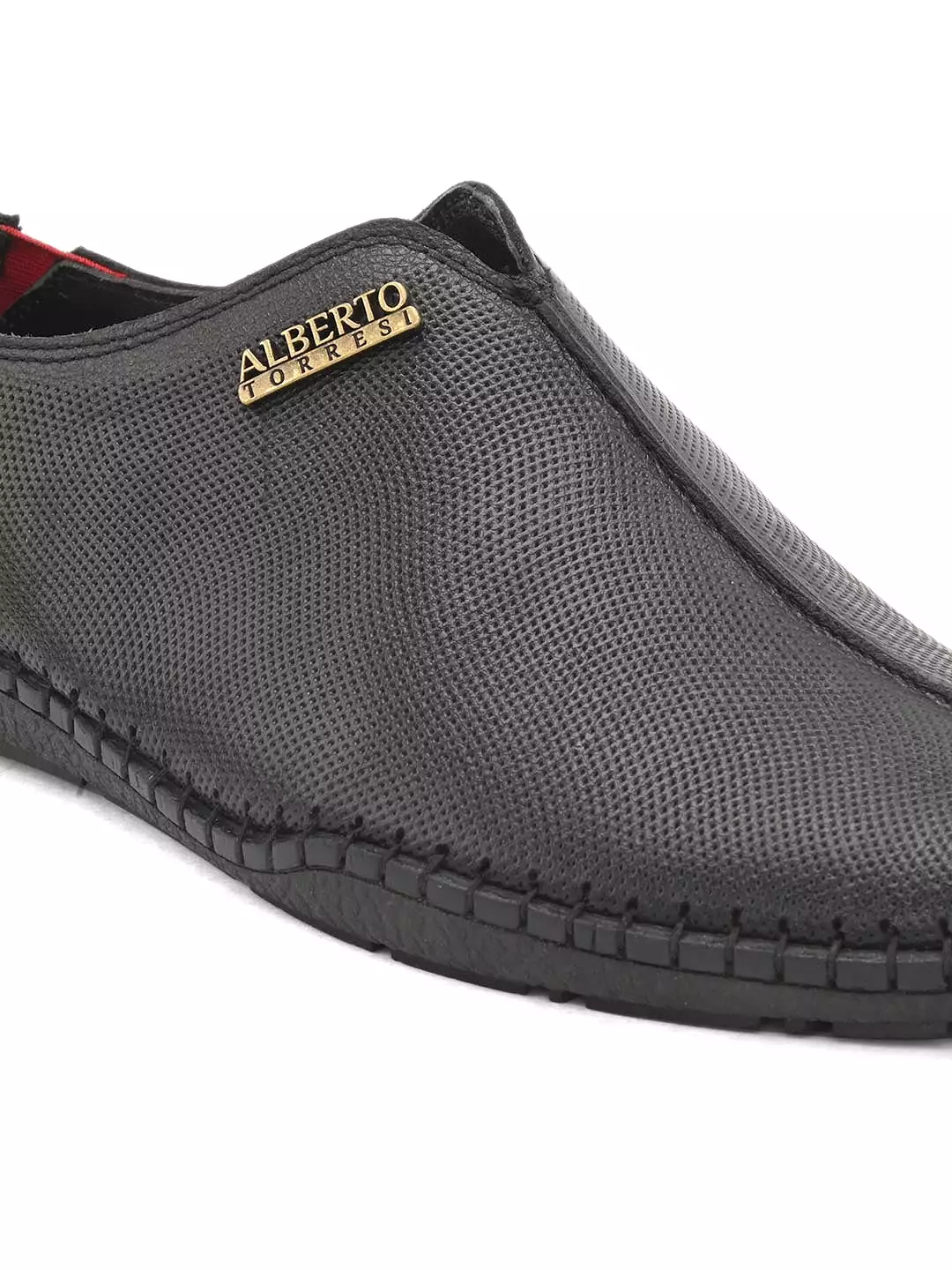 Alberto Torresi Genuine Mild Leather Ethnic Casual Flexible Swing Shoe Loafer Hand Stitched With PU Footbed And Leather Lining  