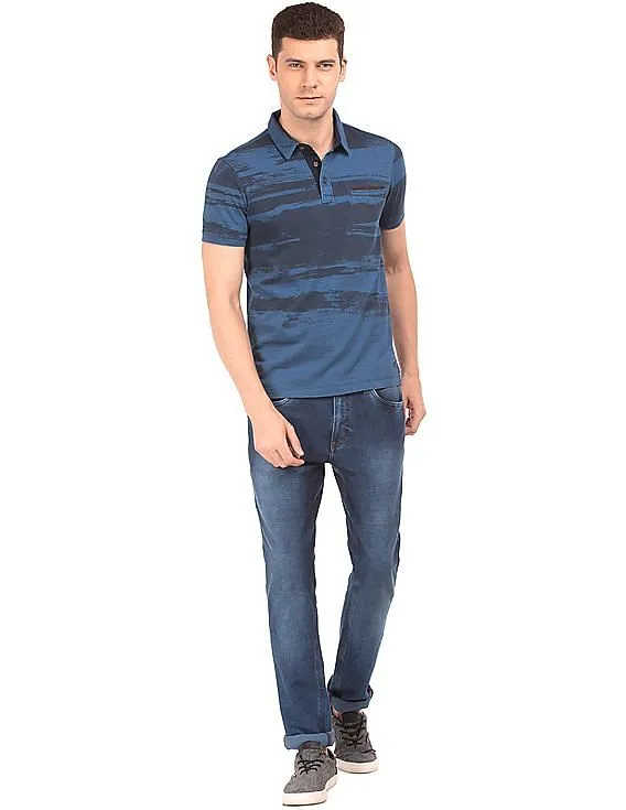 Arrow Blue Jeans Company Regular Fit Printed Polo Shirt