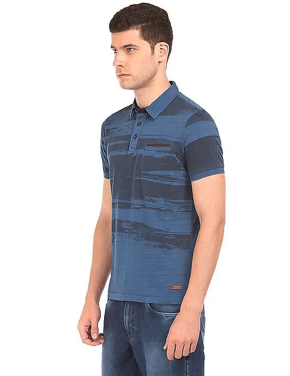 Arrow Blue Jeans Company Regular Fit Printed Polo Shirt