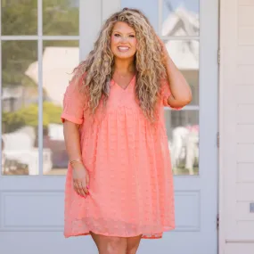 Be Spotted Dress, Coral