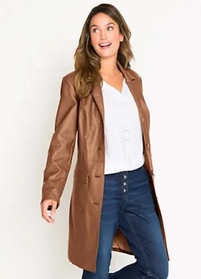 bonprix Faux Leather Trench Coat | Grattan