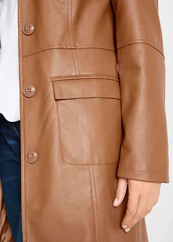 bonprix Faux Leather Trench Coat | Grattan