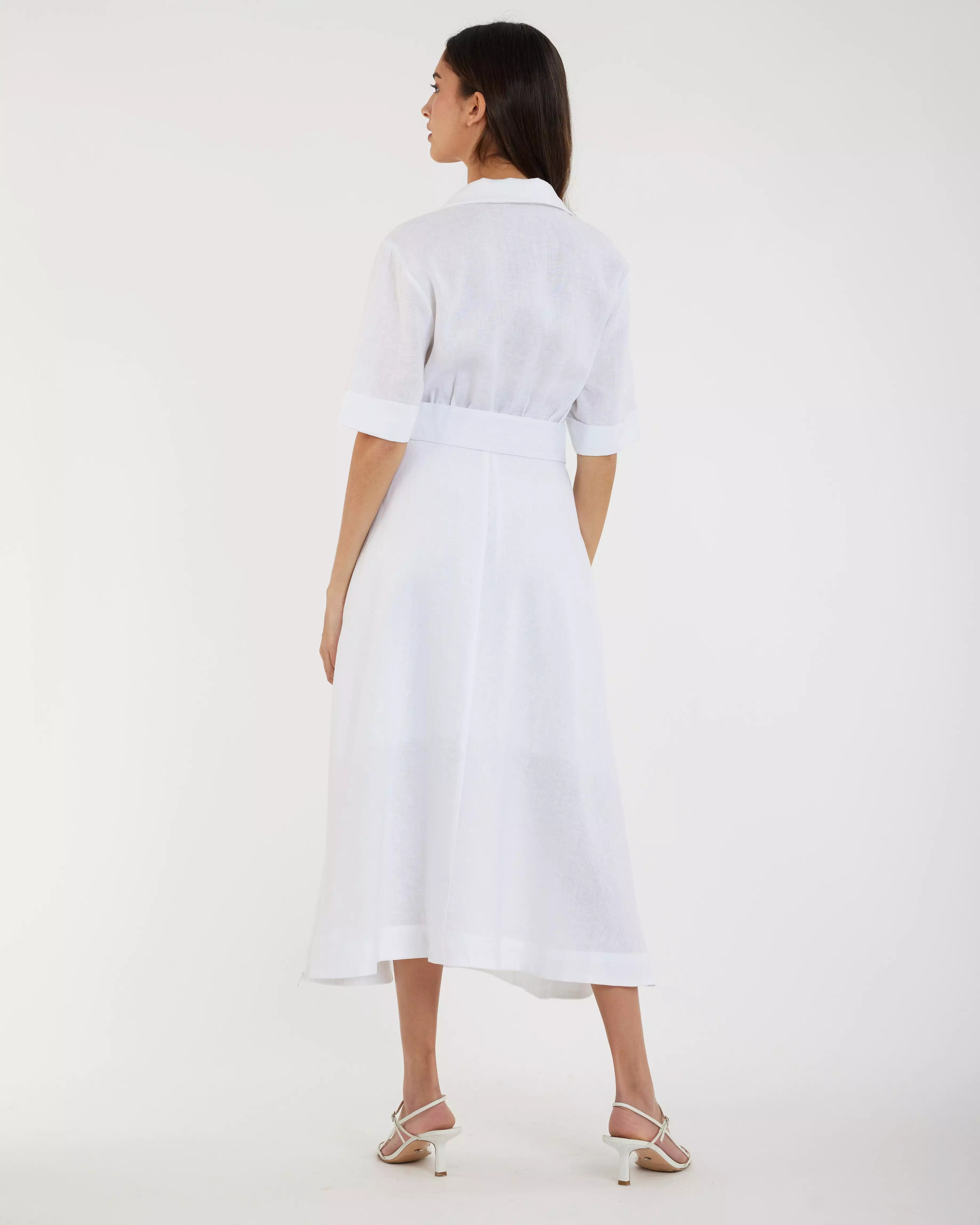 Cadence Linen Dress - White