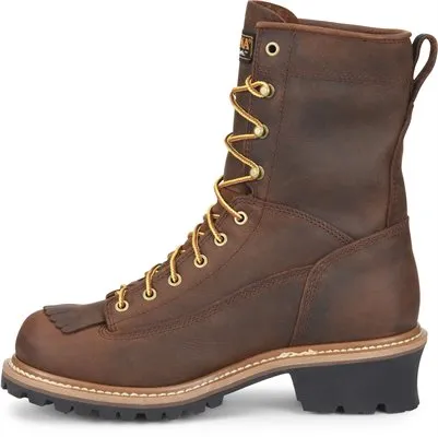 Carolina Mens 8” Waterproof Logger Soft Toe Boots(CA8824)- Crazy Horse Copper