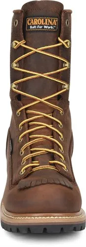 Carolina Mens 8” Waterproof Logger Soft Toe Boots(CA8824)- Crazy Horse Copper