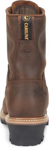 Carolina Mens 8” Waterproof Logger Soft Toe Boots(CA8824)- Crazy Horse Copper