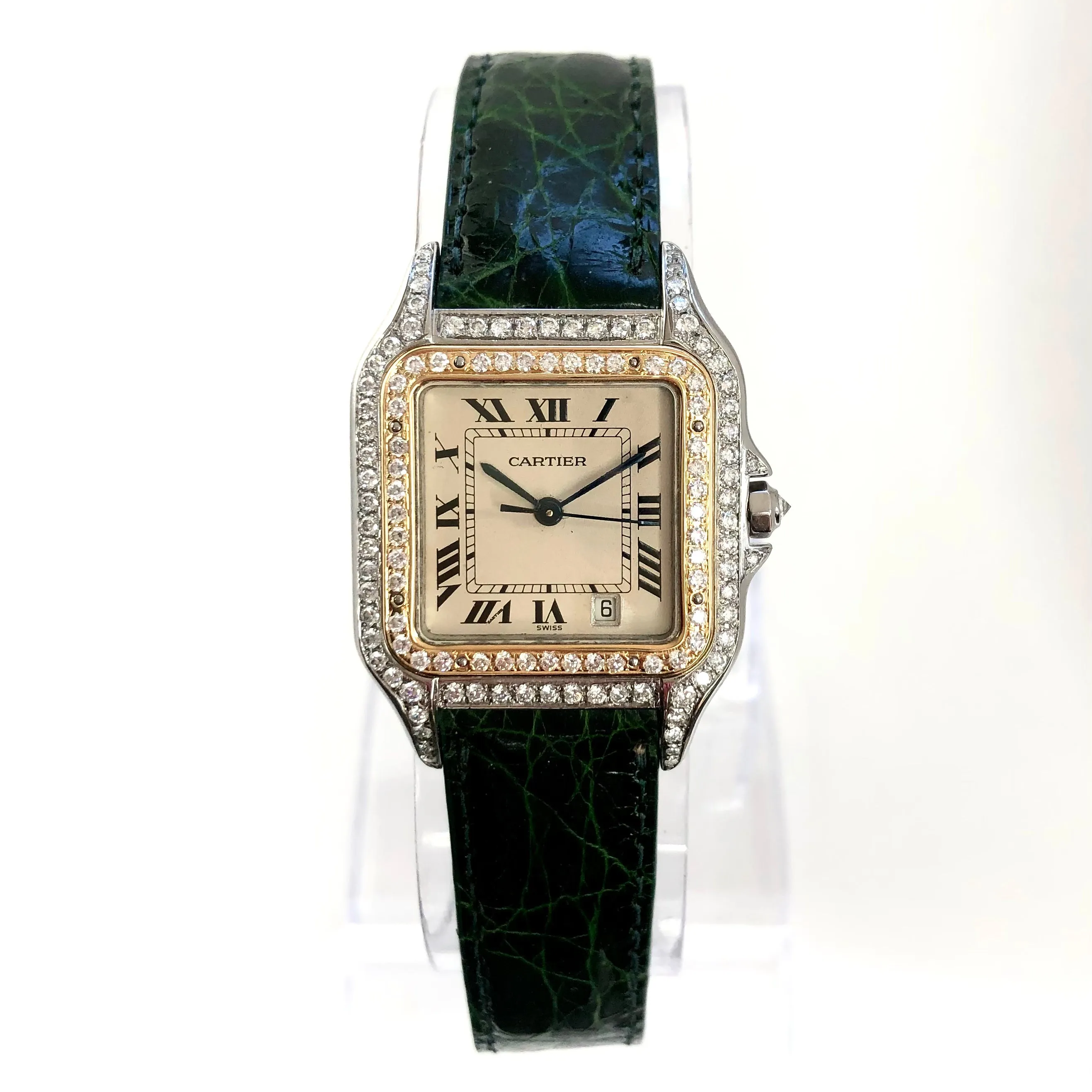 CARTIER PANTHERE 27mm Quartz 2 Tone 1.4TCW DIAMOND Watch