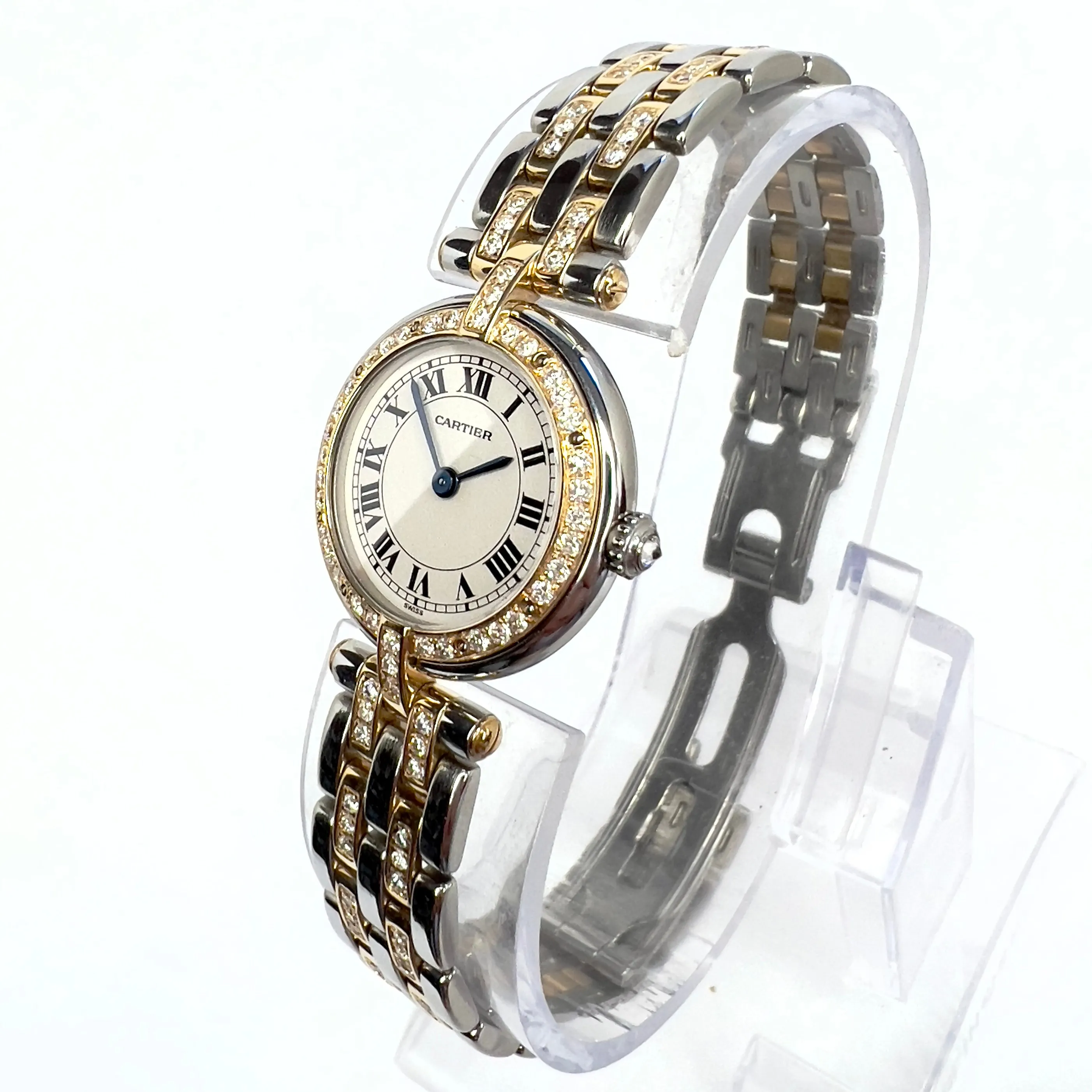 CARTIER PANTHERE VENDOME 24mm 2 Row Gold 0.80TCW Diamond Watch