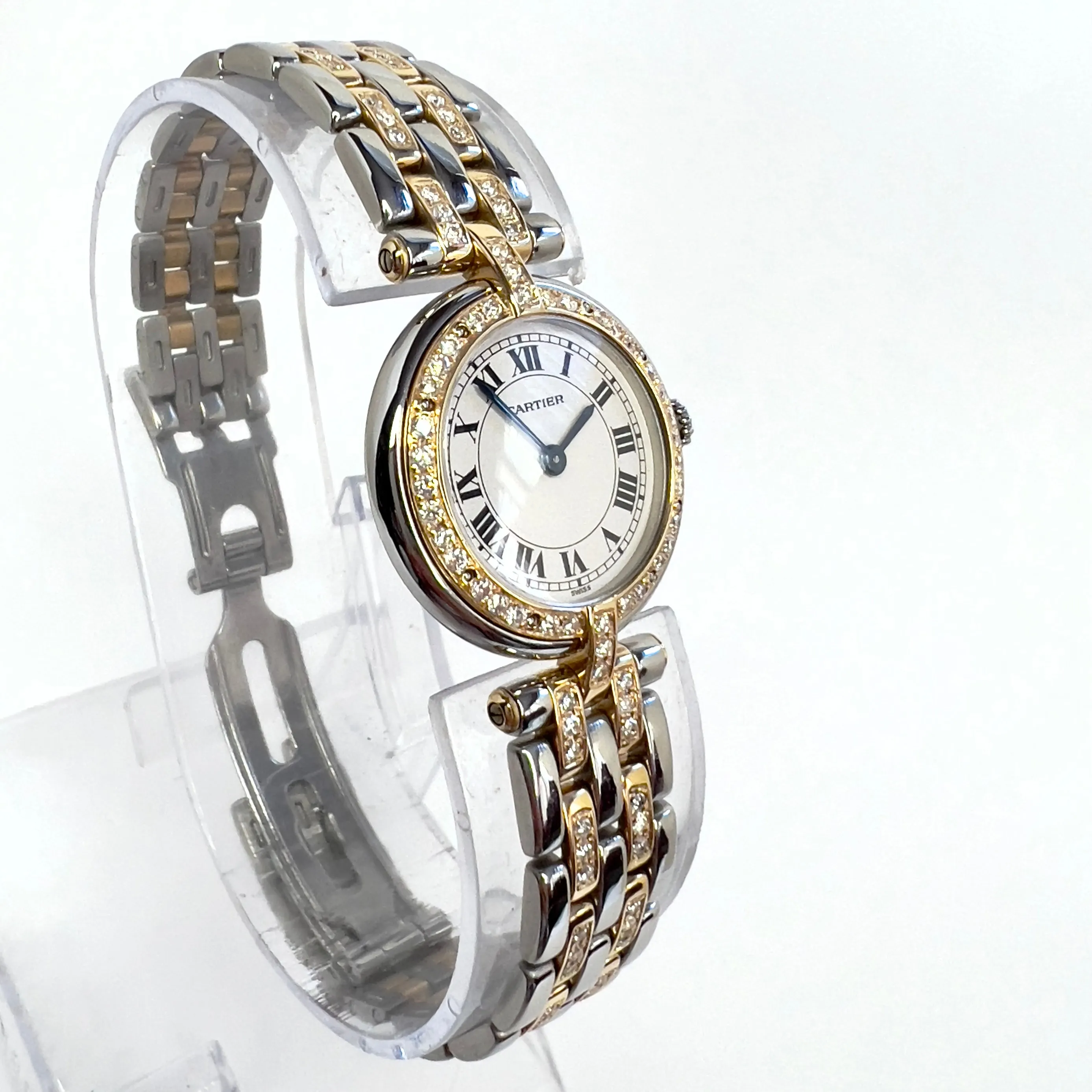 CARTIER PANTHERE VENDOME 24mm 2 Row Gold 0.80TCW Diamond Watch