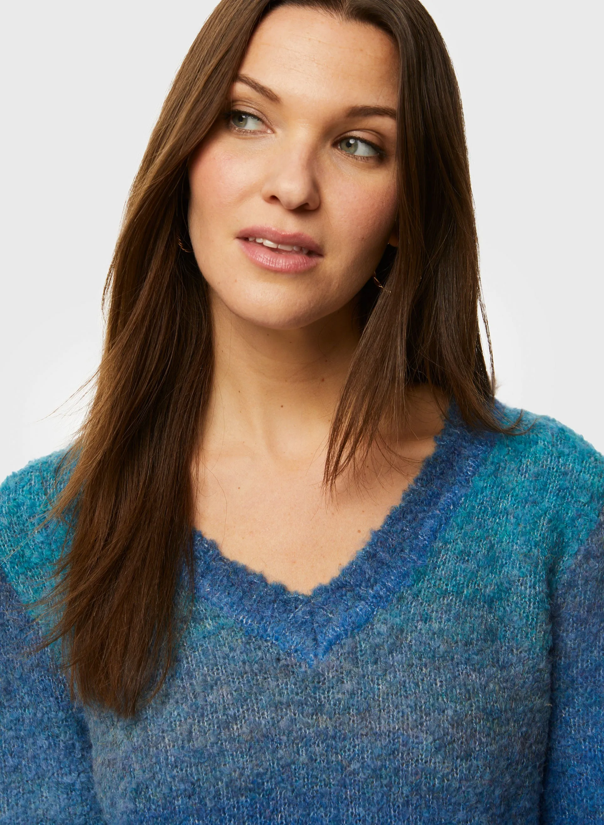 Cashmere Blend Gradient Sweater