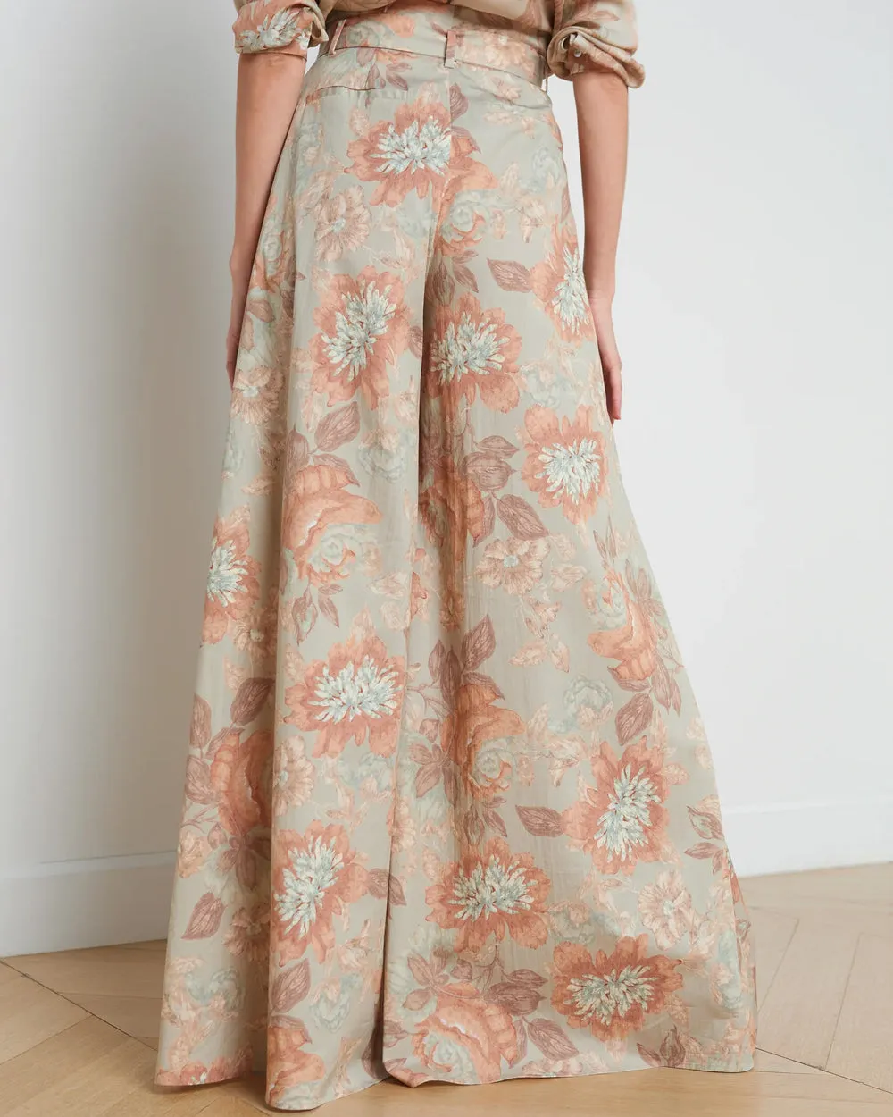 Chantae Ultra Wide Leg Pant in Vintage Pastel Floral