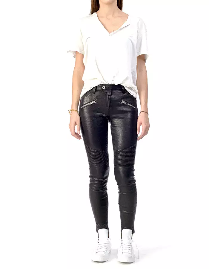 COCO - Stretch-Leather Skinny Pants