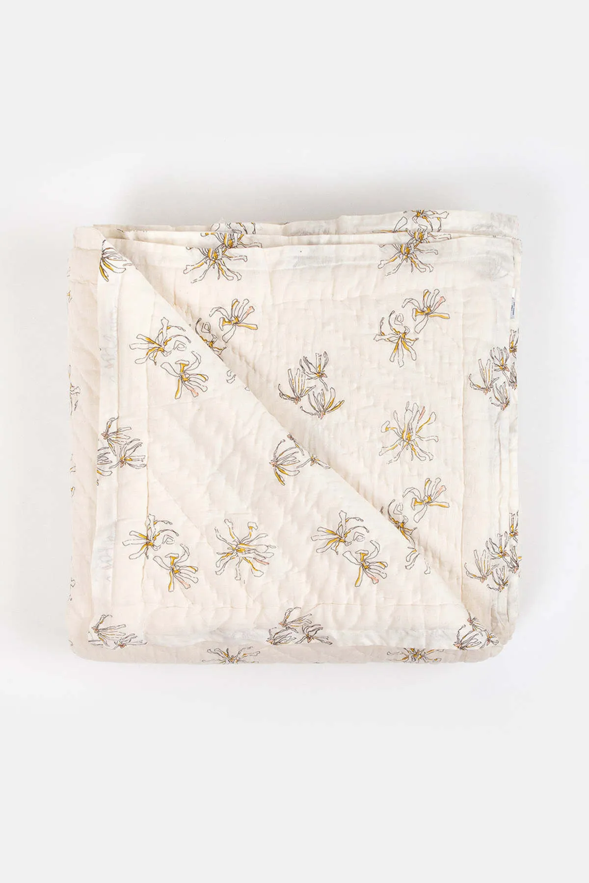 Cotton Hand-Stitched Quilt - Stellata