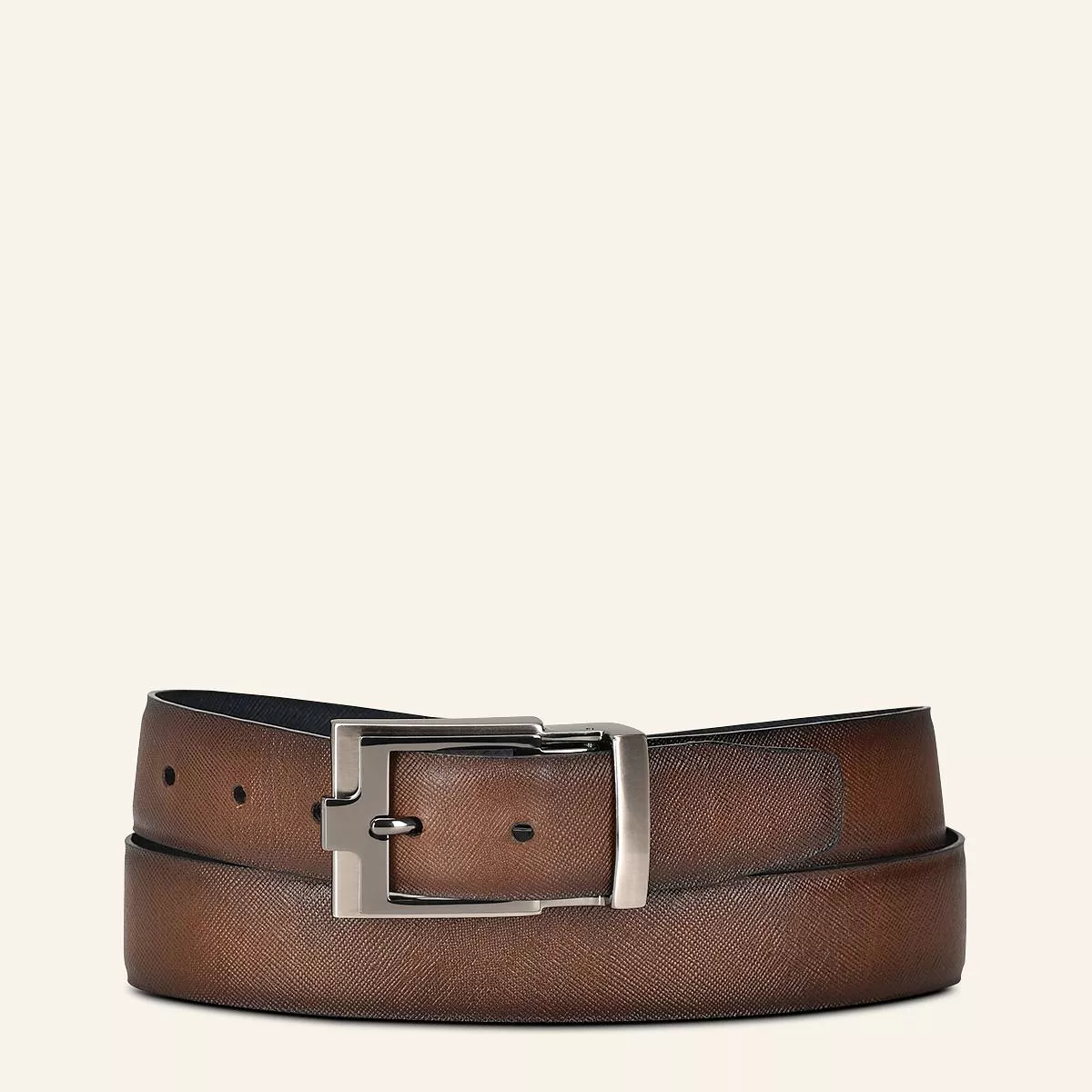 CS552RS - Cuadra blue casual western cowhide leather belt for men.