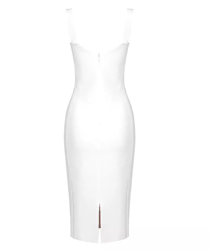 Dacia White Midi Dress