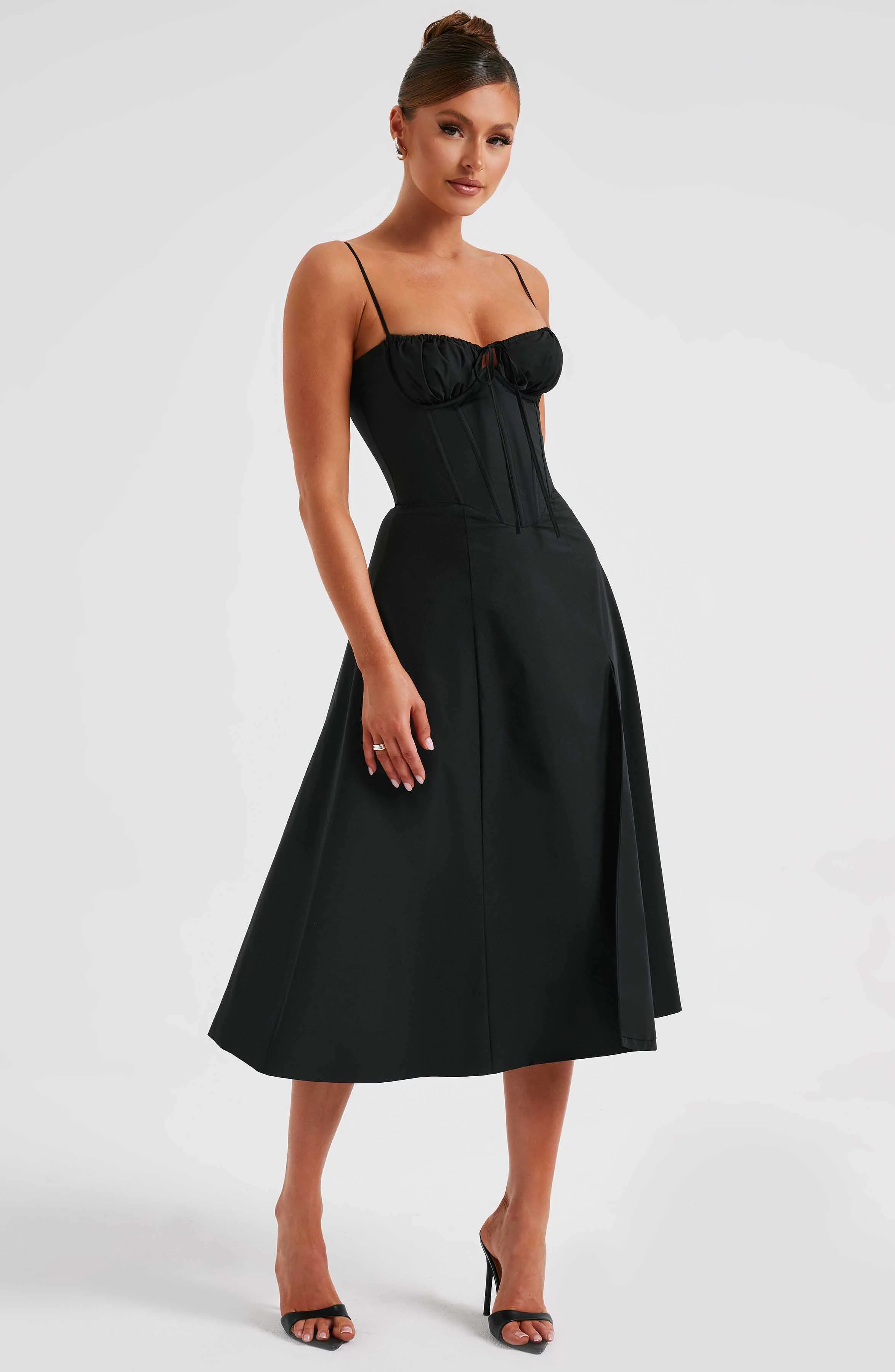 Deanna Midi Dress - Black