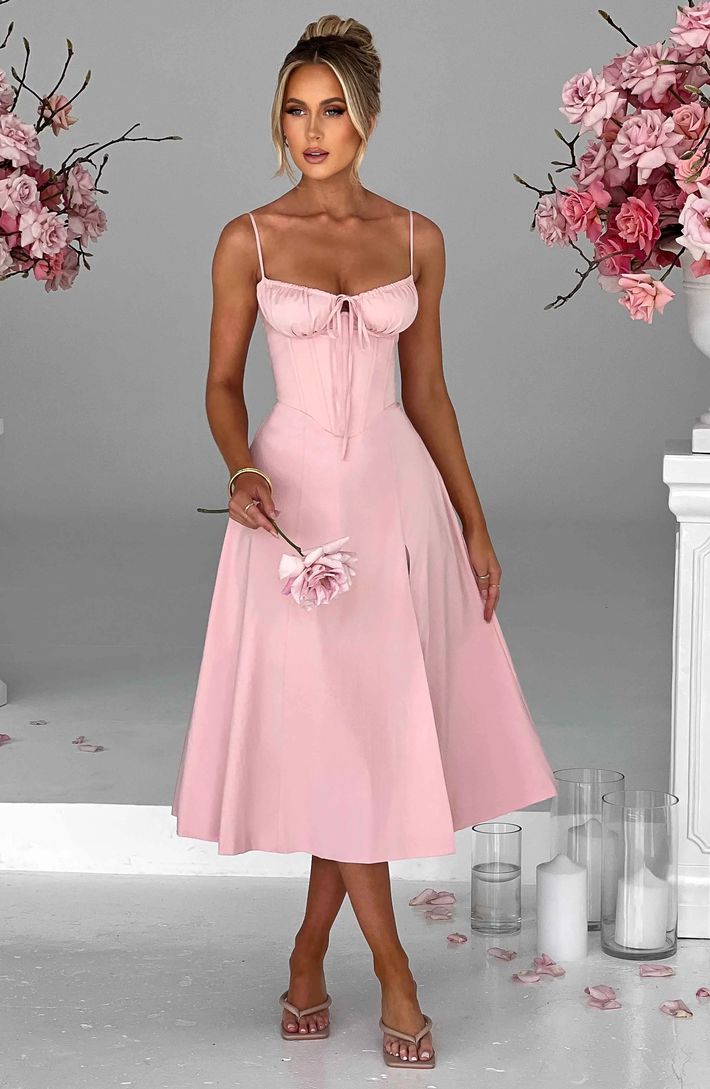 Deanna Midi Dress - Blush