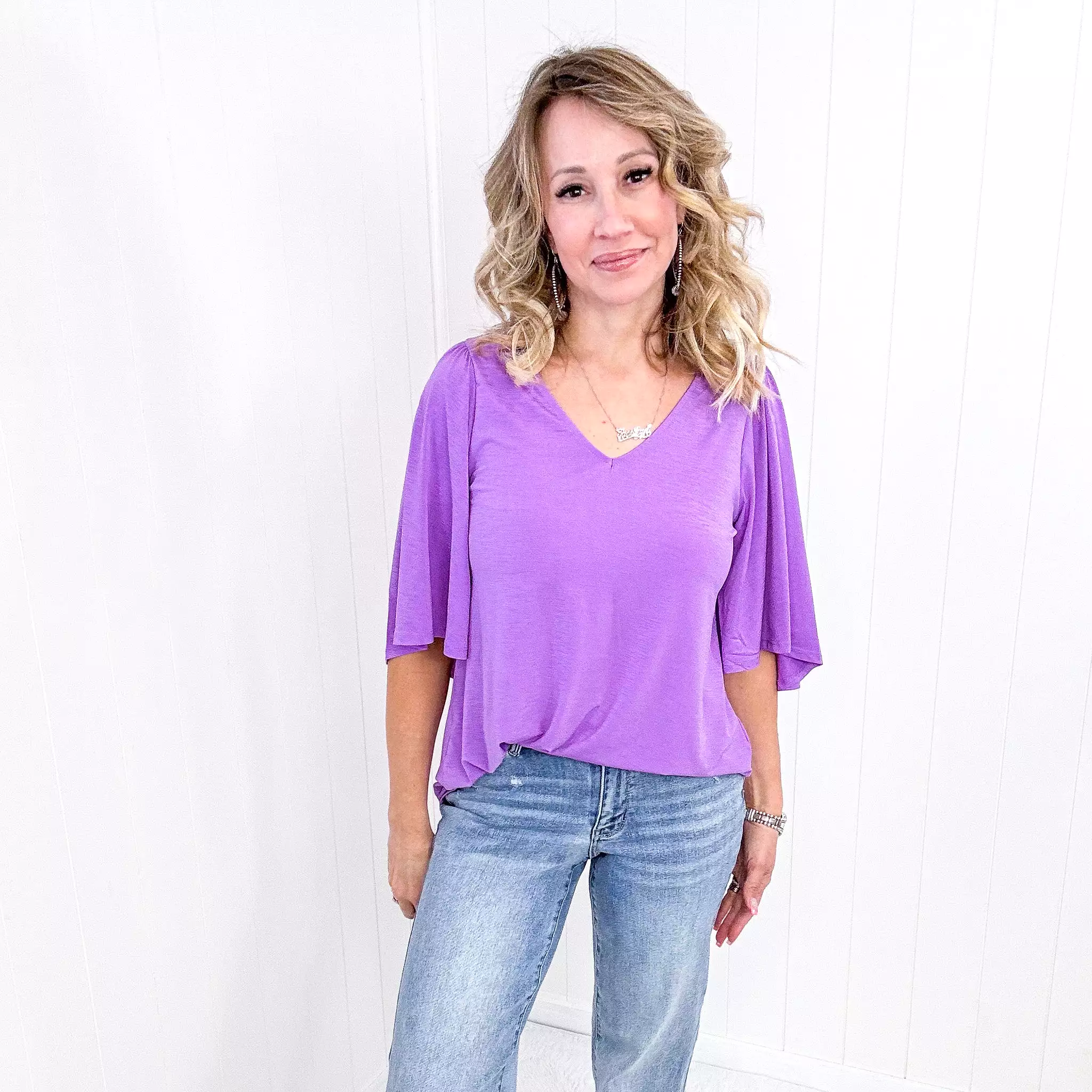 Dear Scarlett Cali Blouse in Lavender