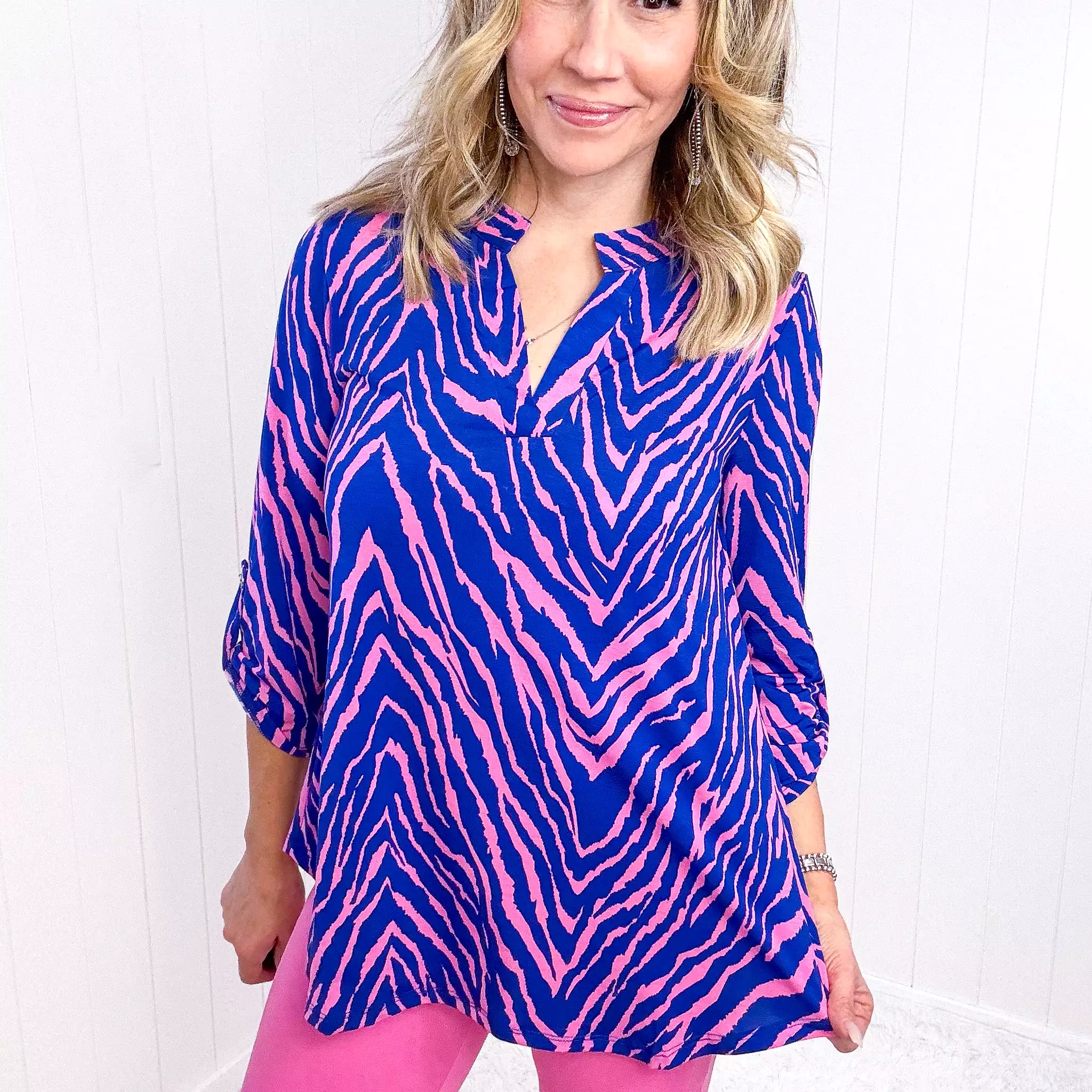 Dear Scarlett Ziggy Wild Pink and Blue Lizzy Top