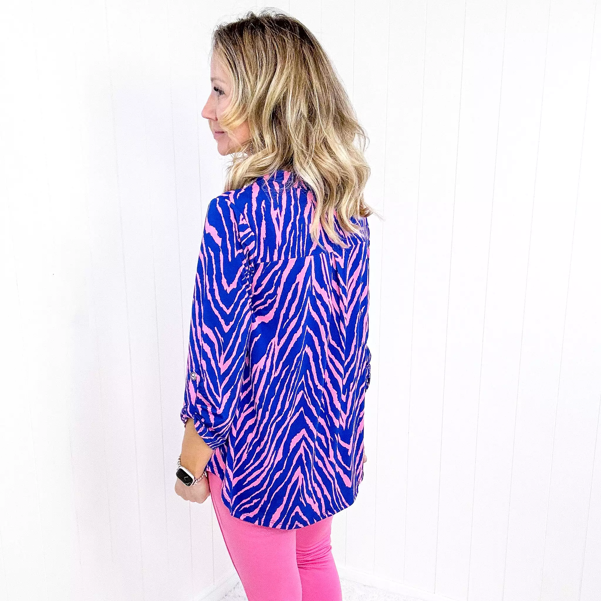 Dear Scarlett Ziggy Wild Pink and Blue Lizzy Top