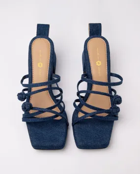 Double Chinese Knot Heels (Dark Denim)