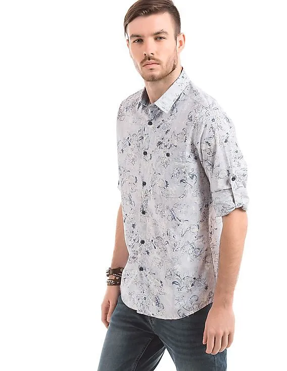 Ed Hardy Printed Slim Fit Shirt