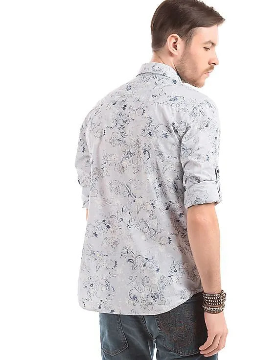 Ed Hardy Printed Slim Fit Shirt